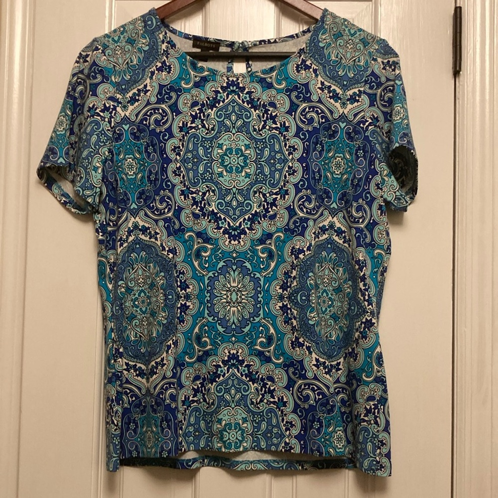 Talbots women’s blue blouse, size L